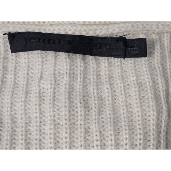 JENNI KAYNE Ivory Wool-Cashmere Oversized Rib Knit Cabin Sweater Small S - Picture 7 of 10